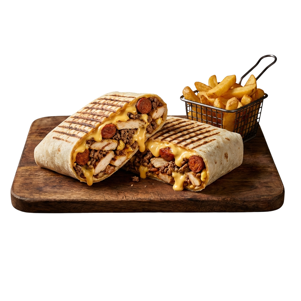 Tacos 3 Viandes avec frites