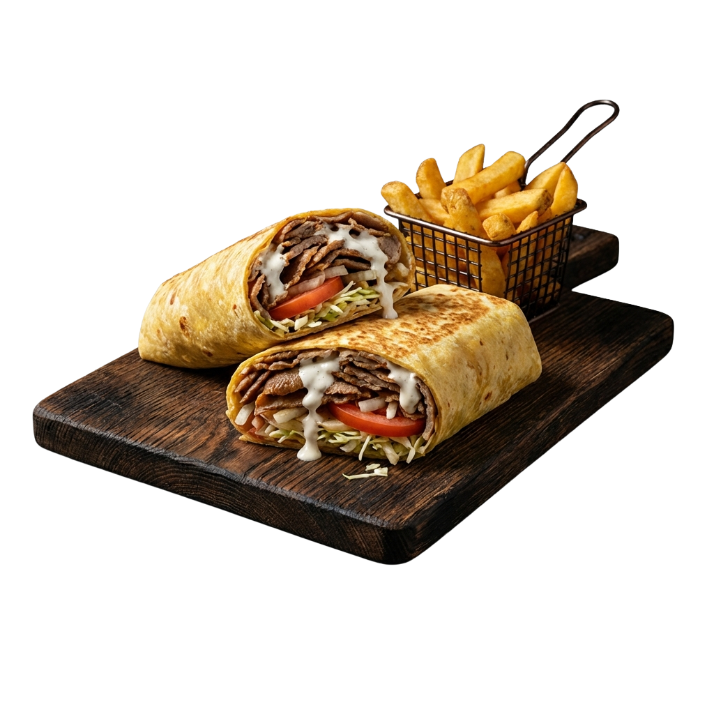 Wrap Kebab avec frites